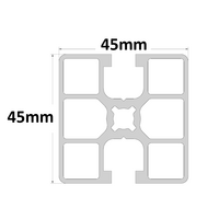 10-4545S2I-0-60IN MODULAR SOLUTIONS EXTRUDED PROFILE 45MM X 45MM 2GG SMOOTH SIDES INLINE, CUT TO THE LENGTH OF 60 INCH